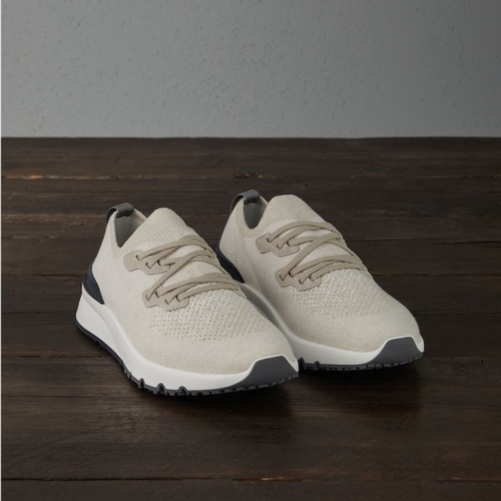 Brucellosis Cucinelli Cotton Knit Sneakers